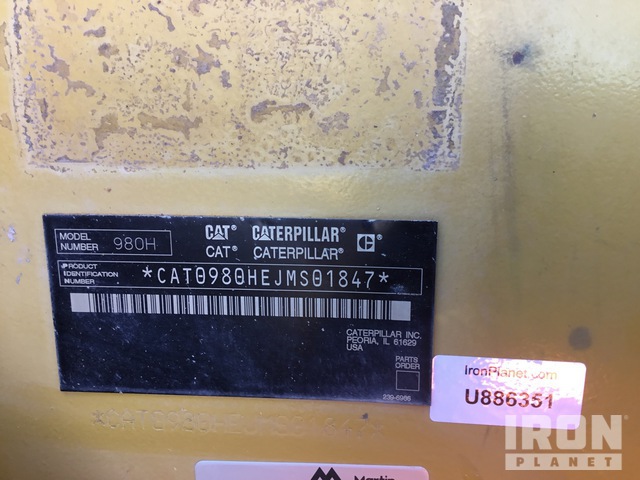 CARGADOR FRONTAL 2006 CATERPILLAR 980H