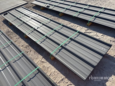 Quantity of (50) 2025 Kit Containers 12 ft Steel R Panel (Unused)