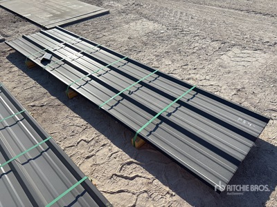 Quantity of (50) 2025 Kit Containers 12 ft Steel R Panel (Unused)