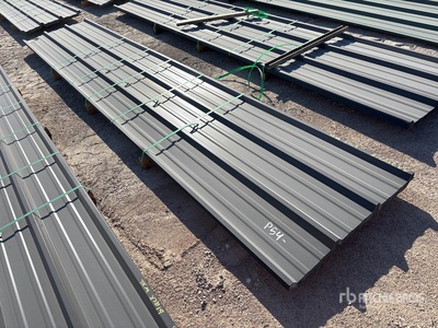 Quantity of (50) 2025 Kit Containers 16 ft Steel R Panel (Unused)