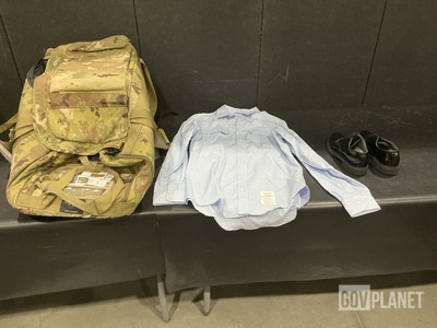 (15) Duffel Bags, (97) Shirts, (2) Pairs of Shoes & (1) Coat