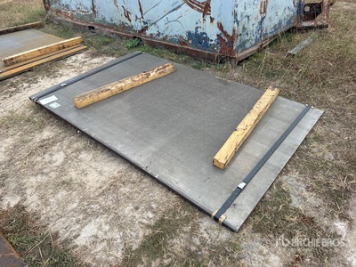 Quantity of (2) 2025 Kit Containers 5 ft x 8 ft (.75 in Thick) Road Steel Plates (Unused)