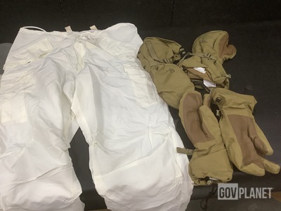 (3) Pairs of Trousers, (8) Pairs of Mittens, (3) Parkas & Assorted Items