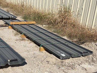 Quantity of (50) 2025 Kit Containers 12 ft Steel R Panel (Unused)