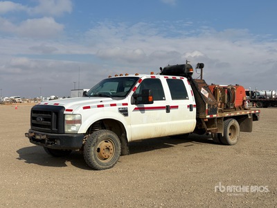 2009 Ford F-350 XL 4x4 Crew Cab Flatbed Truck