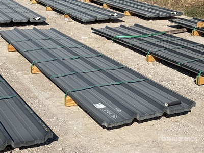 Quantity of (50) 2025 Kit Containers 12 ft Steel R Panel (Unused)