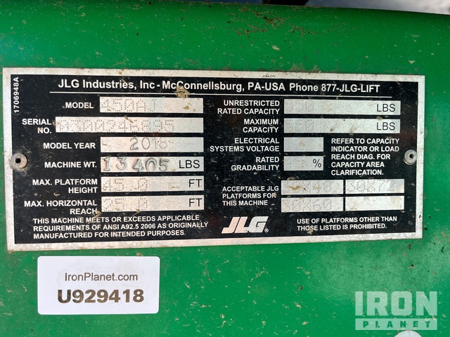 ELEVADOR ARTICULADO 2018 JLG 4WD 450AJ