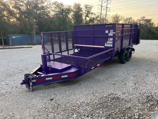 2022 Belmont DM1214-16K 18 ft 6 in T/A Mulch Mate DS1000 Unloading System Dump Utility Trailer