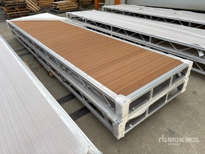 Quantity of (2) 2025 BYT BDF416 4 ft x 16 ft Aluminum Boat Dock Section Kit (Unused)