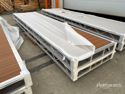 Quantity of (2) 2025 BYT BDF416 4 ft x 16 ft Aluminum Boat Dock Section Kit (Unused)