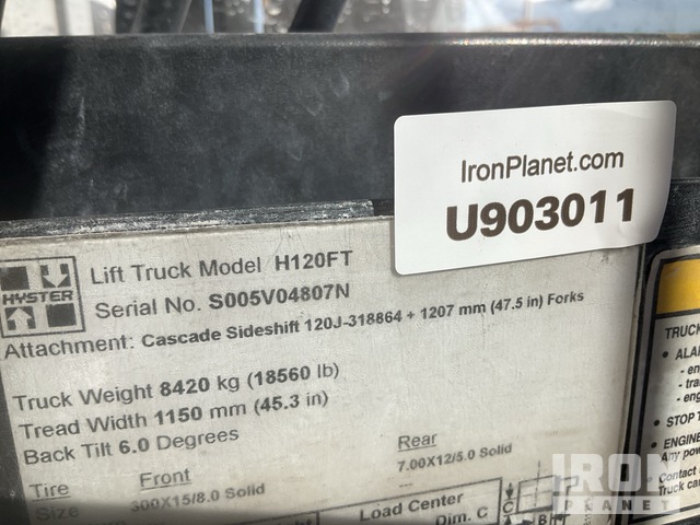 MONTACARGAS HYSTER H120FT