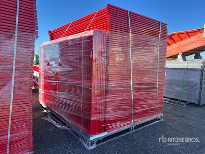 Quantity of (150) 9 ft x 6 ft Powder Coated Temporary Zaun (Unused)
