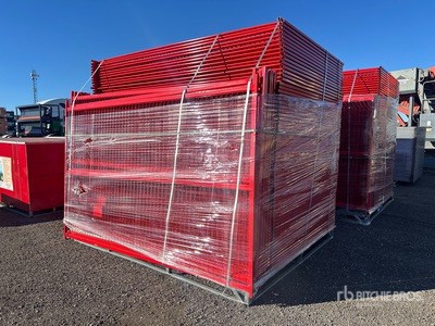 Quantity of (150) 9.5 ft x 6 ft Powder Coated Temporary Zaun (Unused)