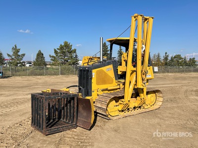 2006 John Deere 450J LGP Combination Tracteur pose-canalisations w/ 2007 Midwestern M510 Conversion