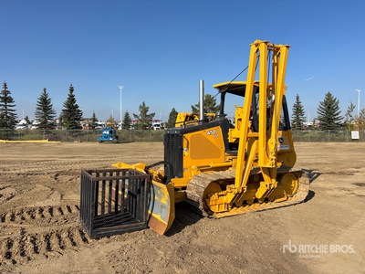 2006 John Deere 450J LGP Combination Tracteur pose-canalisations w/ 2007 Midwestern M510 Conversion