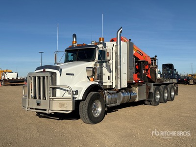 2011 Palfinger PK60002 Performance 23 ton Knuckle Boom on 2013 Kenworth T-800 8x6 Sleeper Boom Truck