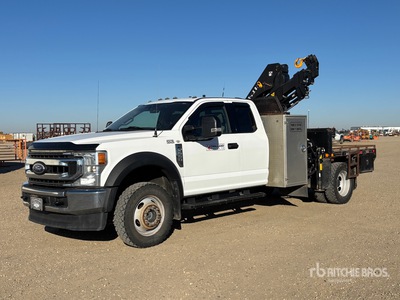 2019 Hiab X-CLX 078 BS-3 3350 kg Knuckle Boom on 2020 Ford F-550 XLT 4x4 Extended Cab Boom Truck