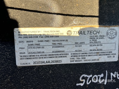 2020 Trailtech H270 トレーラー