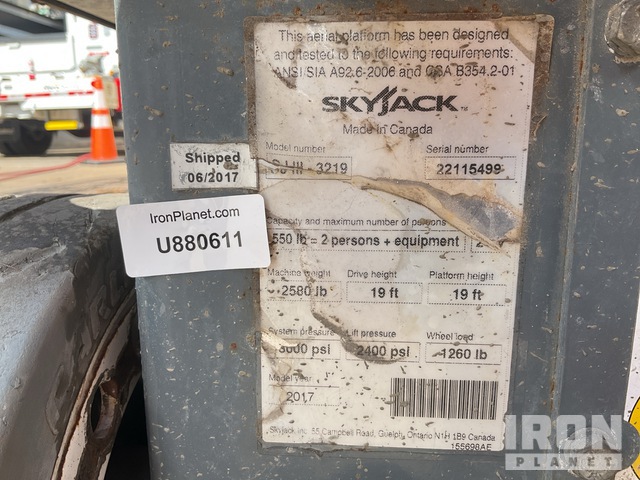 ELEVADOR TIJERA 2017 SKYJACK SJIII3219