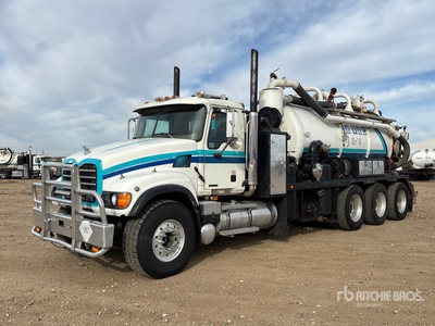 2008 Westech on 2007 Mack CV713 8x6 Vacuum Excavator Truck