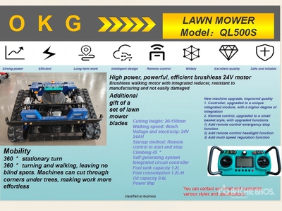 2025 OKG QL500S Podadora sobre Orugas (Sin Usar) / Kosiarka do trawy (Unused)