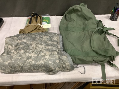 (27) Duffel Bags, (1) Pop-Up Bednet, (11) Poncho Liners & Assorted Items