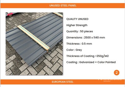 Quantity of Roofing Sheet (Unused)