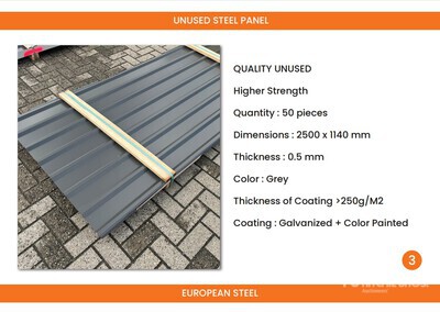 Quantity of Roofing Sheet (Unused)