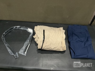(9) Pairs of Coveralls, (12) Clothing Bags, (30) Belts & Assorted Items