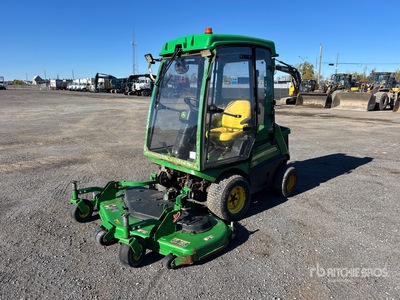 2018 John Deere 1550 4x2 Ride-On TerrainCut Cones With Roll Bar And 60in Snow Blade Lawn Mower
