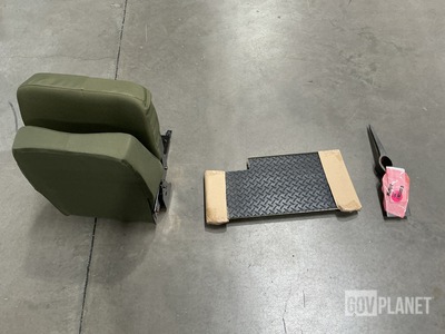 (18) Pick Heads, (1) Frame Section, (1) Vehicular Seat & Assorted Items