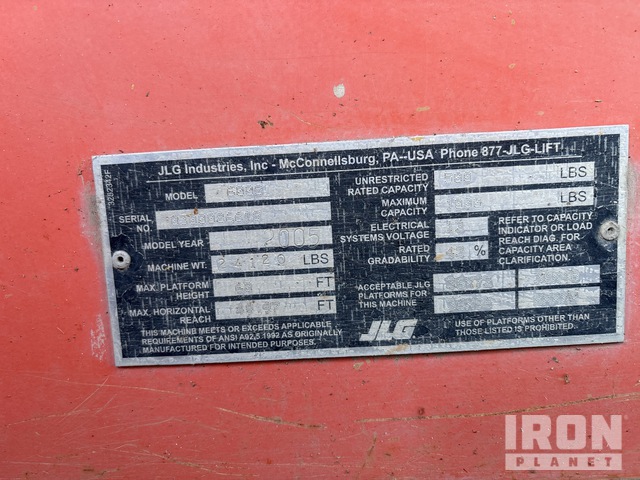 ELEVADOR TELESCóPICO 2005 JLG 4WD 600S