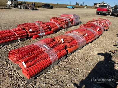 Quantity of (5) Pallets of 4 ft Snow Fencing