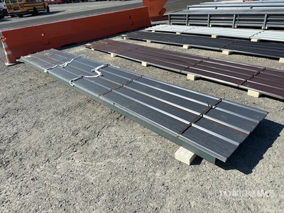 Quantity of (20) Grey Metal Roof Panels (Unused)