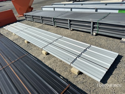 Quantity of (20) White Metal Roof Panels (Unused)