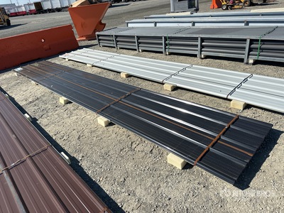 Quantity of (20) Black Metal Roof Panels (Unused)