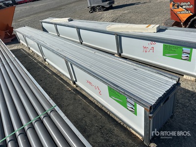 Quantity of (30) White Metal Roof Panels (Unused)