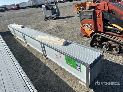 Quantity of (30) Grey Metal Roof Panels (Unused)