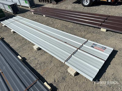 Quantity of (30) White Metal Roof Panels (Unused)
