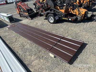Quantity of (30) Brown Metal Roof Panels (Unused)