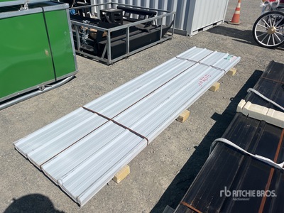 Quantity of (70) White Metal Roof Panels 12 Ft X 3 Ft (Unused)
