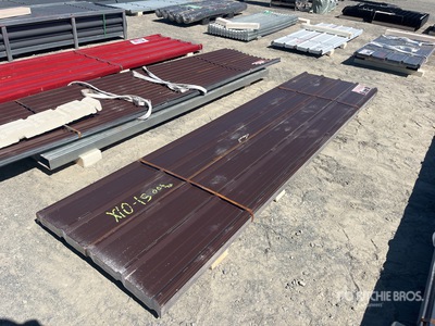 Quantity of (70) Brown Metal Roof Panels 12 Ft X 3 Ft (Unused)