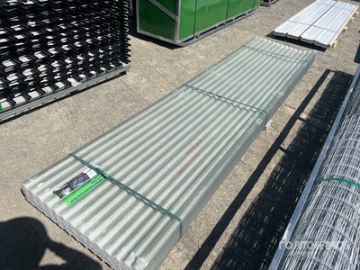 Quantity of (100) Clear Polycarbonate Roof Panel 12 Ft X 3 Ft (Unused)