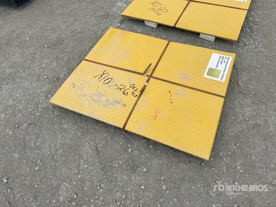 Quantity of (20) Yellow Steel Diamond Plate 3 Ft X 4 Ft