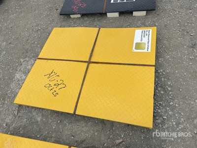 Quantity of (20) Yellow Steel Diamond Plate 3 Ft X 4 Ft