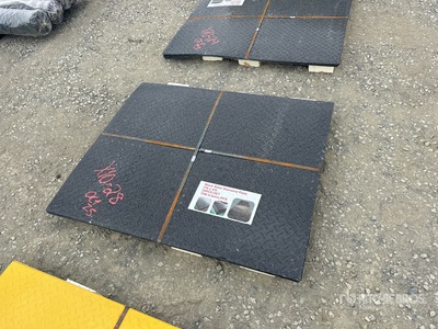 Quantity of (20) Black Steel Diamond Plate 3 Ft X 4 Ft