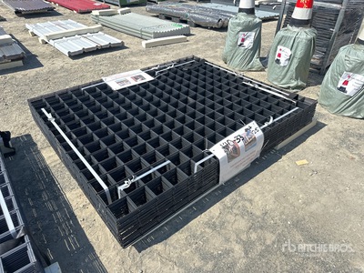 Quantity of (40) Black Metal Rail Panel (Unused)