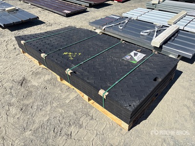 Quantity of (12) Ground Protection Road Mat 8 Ft X 4 Ft