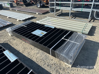 Quantity of (10) Black Galvanized Steel Fencing 7.9 Ft X 3.3 Ft Staccionata (Unused)