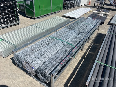 Quantity of (6) Galvanized Welded Wire Mesh 6 Ft X 66 Ft